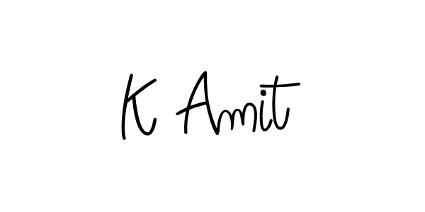 The best way (Angelique-Rose-font-FFP) to make a short signature is to pick only two or three words in your name. The name K Amit include a total of six letters. For converting this name. K Amit signature style 5 images and pictures png