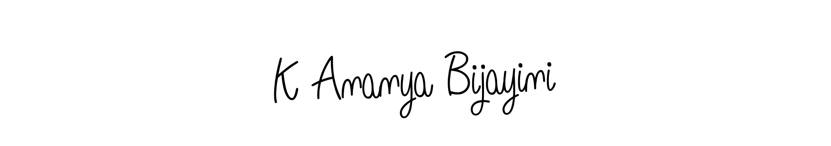 if you are searching for the best signature style for your name K Ananya Bijayini. so please give up your signature search. here we have designed multiple signature styles  using Angelique-Rose-font-FFP. K Ananya Bijayini signature style 5 images and pictures png