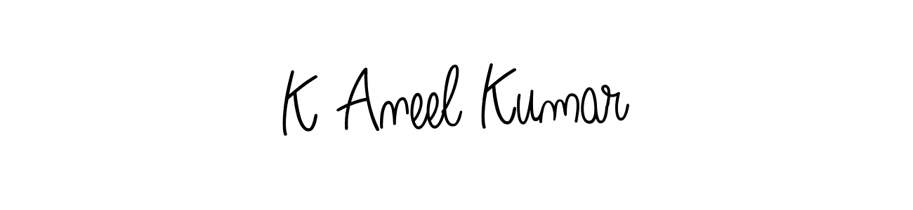 Design your own signature with our free online signature maker. With this signature software, you can create a handwritten (Angelique-Rose-font-FFP) signature for name K Aneel Kumar. K Aneel Kumar signature style 5 images and pictures png