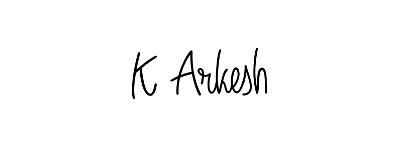 if you are searching for the best signature style for your name K Arkesh. so please give up your signature search. here we have designed multiple signature styles  using Angelique-Rose-font-FFP. K Arkesh signature style 5 images and pictures png