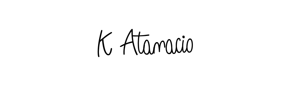 This is the best signature style for the K Atanacio name. Also you like these signature font (Angelique-Rose-font-FFP). Mix name signature. K Atanacio signature style 5 images and pictures png