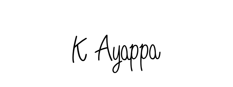 You can use this online signature creator to create a handwritten signature for the name K Ayappa. This is the best online autograph maker. K Ayappa signature style 5 images and pictures png