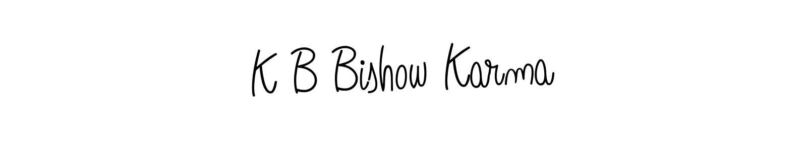 You can use this online signature creator to create a handwritten signature for the name K B Bishow Karma. This is the best online autograph maker. K B Bishow Karma signature style 5 images and pictures png