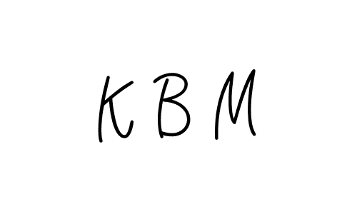You should practise on your own different ways (Angelique-Rose-font-FFP) to write your name (K B M) in signature. don't let someone else do it for you. K B M signature style 5 images and pictures png