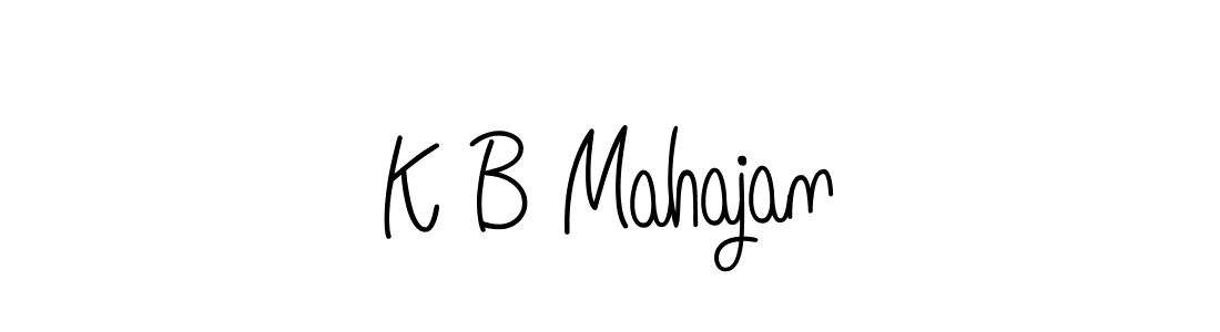 Create a beautiful signature design for name K B Mahajan. With this signature (Angelique-Rose-font-FFP) fonts, you can make a handwritten signature for free. K B Mahajan signature style 5 images and pictures png