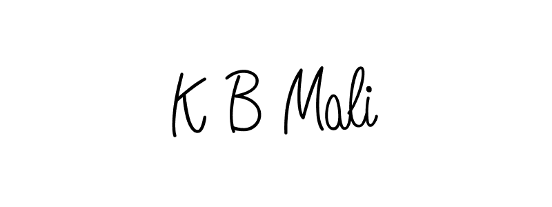 Make a beautiful signature design for name K B Mali. With this signature (Angelique-Rose-font-FFP) style, you can create a handwritten signature for free. K B Mali signature style 5 images and pictures png