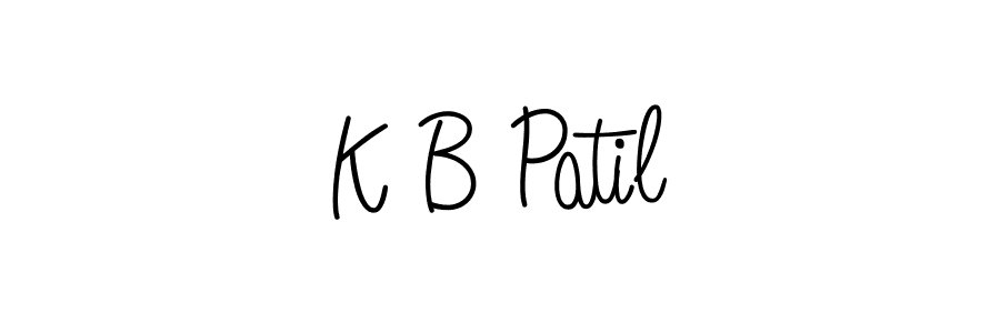 How to make K B Patil name signature. Use Angelique-Rose-font-FFP style for creating short signs online. This is the latest handwritten sign. K B Patil signature style 5 images and pictures png