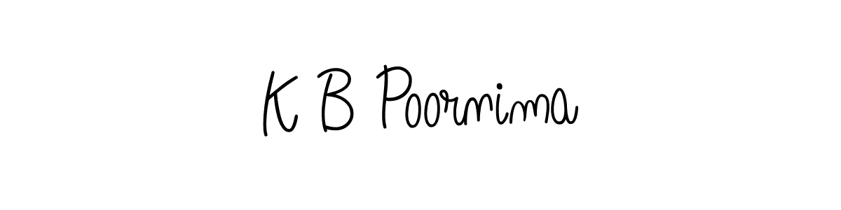 Make a short K B Poornima signature style. Manage your documents anywhere anytime using Angelique-Rose-font-FFP. Create and add eSignatures, submit forms, share and send files easily. K B Poornima signature style 5 images and pictures png