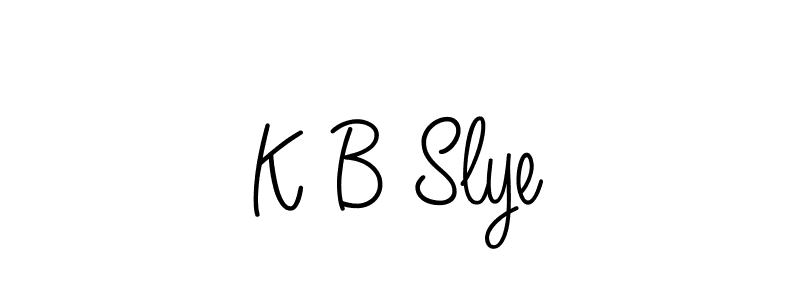 Use a signature maker to create a handwritten signature online. With this signature software, you can design (Angelique-Rose-font-FFP) your own signature for name K B Slye. K B Slye signature style 5 images and pictures png