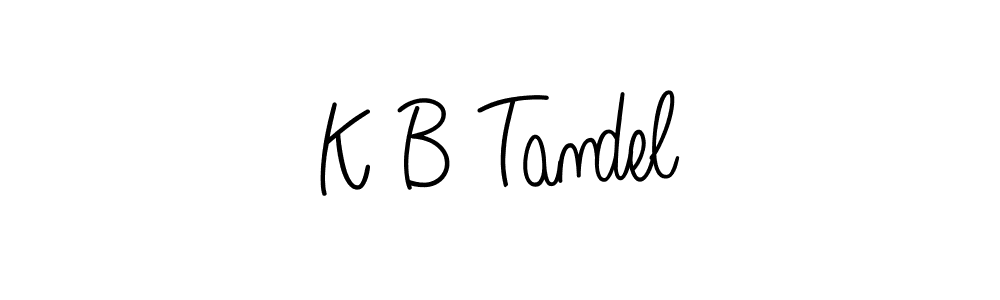 The best way (Angelique-Rose-font-FFP) to make a short signature is to pick only two or three words in your name. The name K B Tandel include a total of six letters. For converting this name. K B Tandel signature style 5 images and pictures png