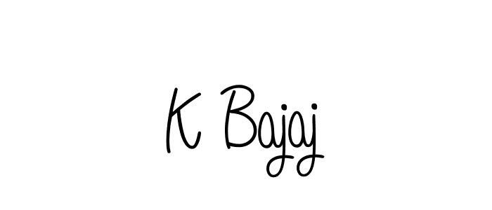 Create a beautiful signature design for name K Bajaj. With this signature (Angelique-Rose-font-FFP) fonts, you can make a handwritten signature for free. K Bajaj signature style 5 images and pictures png