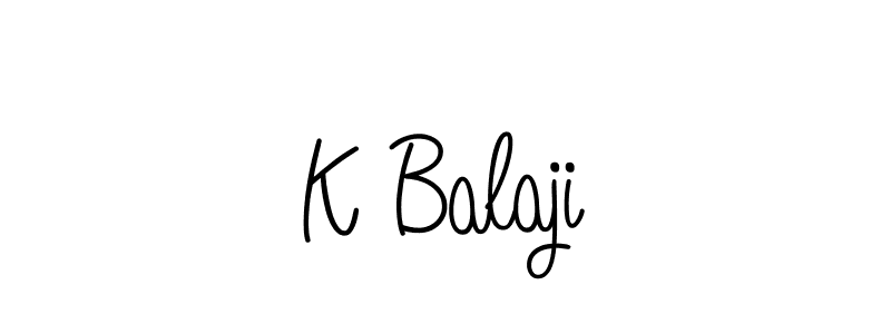 K Balaji stylish signature style. Best Handwritten Sign (Angelique-Rose-font-FFP) for my name. Handwritten Signature Collection Ideas for my name K Balaji. K Balaji signature style 5 images and pictures png