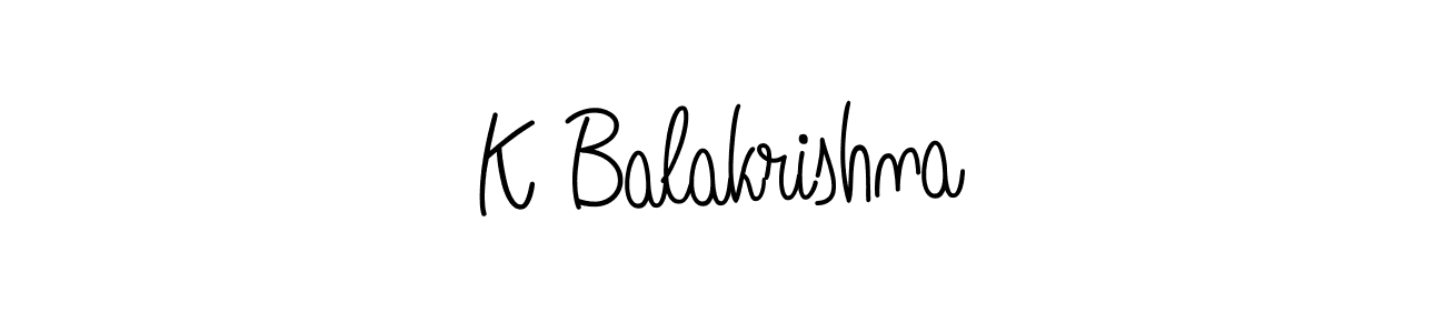 Make a beautiful signature design for name K Balakrishna. With this signature (Angelique-Rose-font-FFP) style, you can create a handwritten signature for free. K Balakrishna signature style 5 images and pictures png