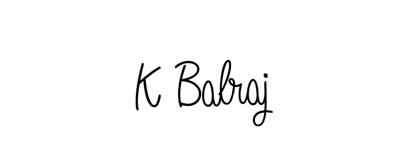 Use a signature maker to create a handwritten signature online. With this signature software, you can design (Angelique-Rose-font-FFP) your own signature for name K Balraj. K Balraj signature style 5 images and pictures png