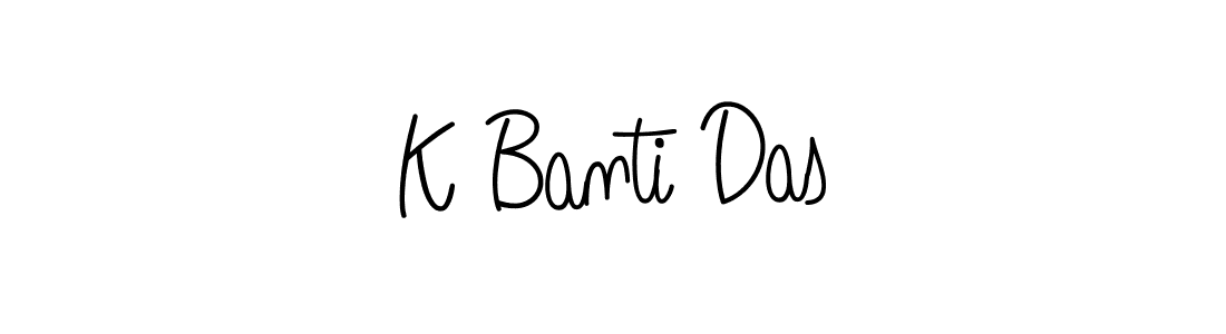 Make a beautiful signature design for name K Banti Das. With this signature (Angelique-Rose-font-FFP) style, you can create a handwritten signature for free. K Banti Das signature style 5 images and pictures png