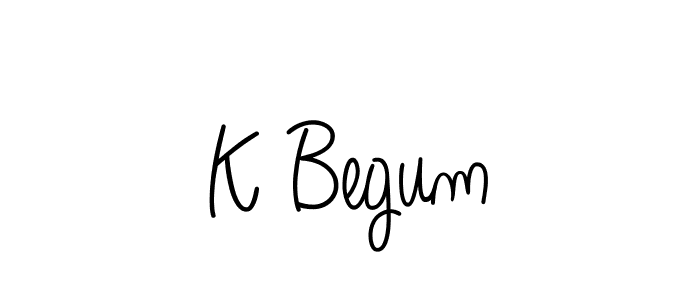 Use a signature maker to create a handwritten signature online. With this signature software, you can design (Angelique-Rose-font-FFP) your own signature for name K Begum. K Begum signature style 5 images and pictures png