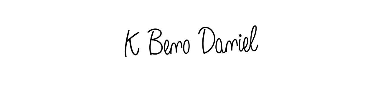 Similarly Angelique-Rose-font-FFP is the best handwritten signature design. Signature creator online .You can use it as an online autograph creator for name K Beno Daniel. K Beno Daniel signature style 5 images and pictures png