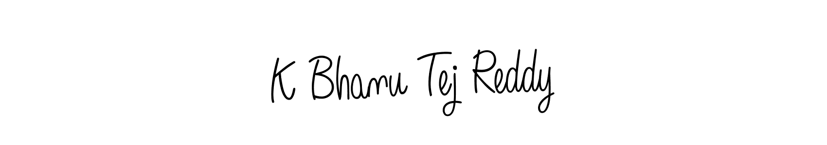 Use a signature maker to create a handwritten signature online. With this signature software, you can design (Angelique-Rose-font-FFP) your own signature for name K Bhanu Tej Reddy. K Bhanu Tej Reddy signature style 5 images and pictures png