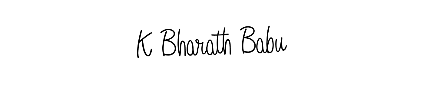 Create a beautiful signature design for name K Bharath Babu. With this signature (Angelique-Rose-font-FFP) fonts, you can make a handwritten signature for free. K Bharath Babu signature style 5 images and pictures png