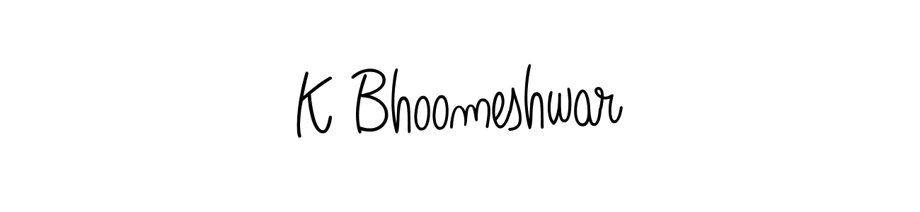 The best way (Angelique-Rose-font-FFP) to make a short signature is to pick only two or three words in your name. The name K Bhoomeshwar include a total of six letters. For converting this name. K Bhoomeshwar signature style 5 images and pictures png