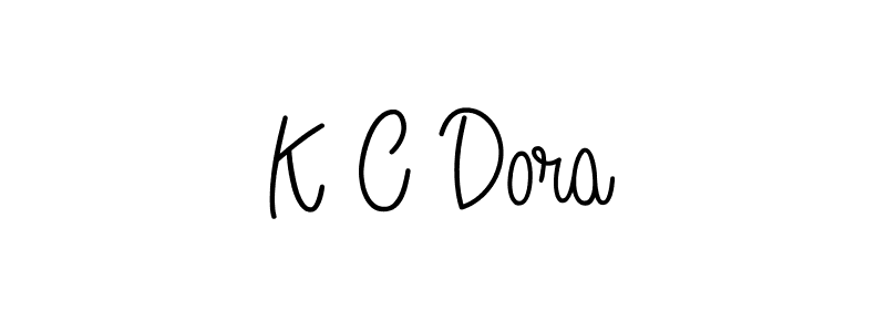 Use a signature maker to create a handwritten signature online. With this signature software, you can design (Angelique-Rose-font-FFP) your own signature for name K C Dora. K C Dora signature style 5 images and pictures png