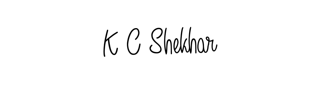 Use a signature maker to create a handwritten signature online. With this signature software, you can design (Angelique-Rose-font-FFP) your own signature for name K C Shekhar. K C Shekhar signature style 5 images and pictures png