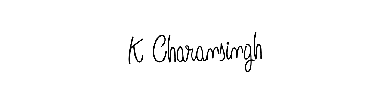 The best way (Angelique-Rose-font-FFP) to make a short signature is to pick only two or three words in your name. The name K Charansingh include a total of six letters. For converting this name. K Charansingh signature style 5 images and pictures png