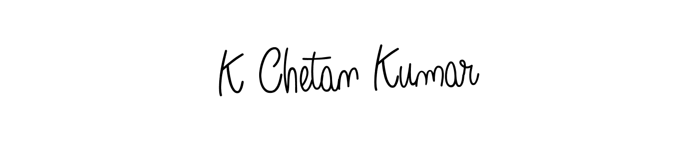 Design your own signature with our free online signature maker. With this signature software, you can create a handwritten (Angelique-Rose-font-FFP) signature for name K Chetan Kumar. K Chetan Kumar signature style 5 images and pictures png