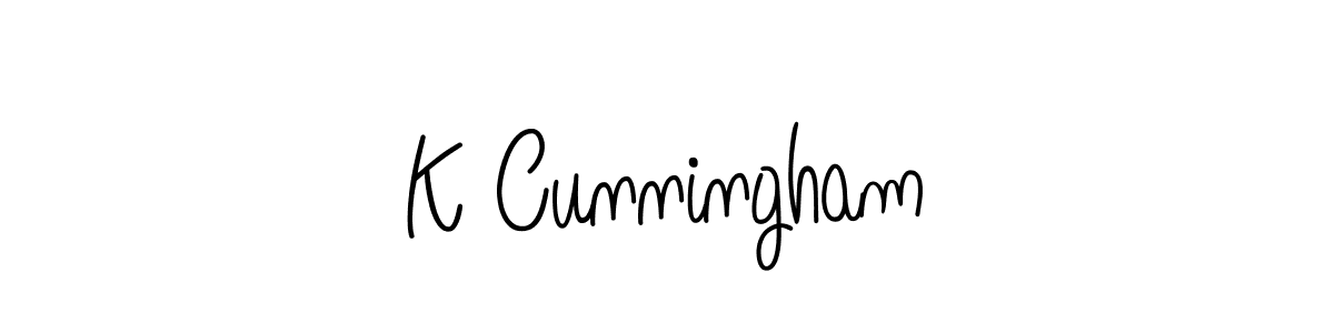 How to make K Cunningham name signature. Use Angelique-Rose-font-FFP style for creating short signs online. This is the latest handwritten sign. K Cunningham signature style 5 images and pictures png