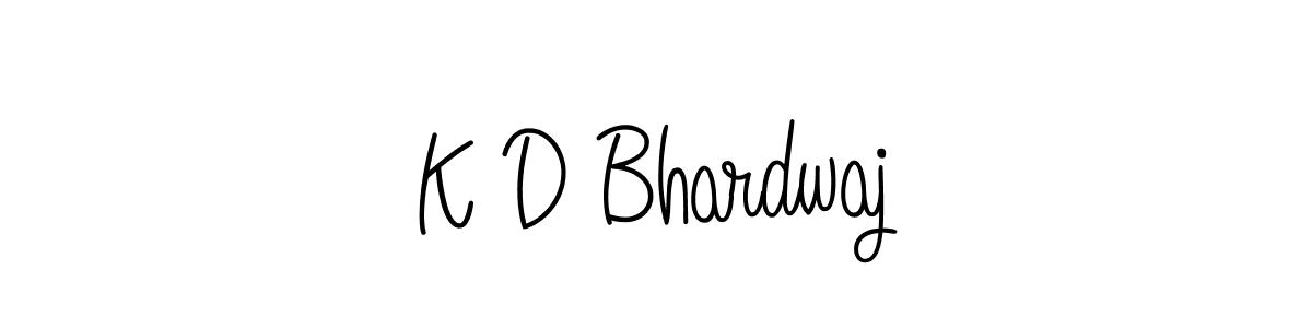Create a beautiful signature design for name K D Bhardwaj. With this signature (Angelique-Rose-font-FFP) fonts, you can make a handwritten signature for free. K D Bhardwaj signature style 5 images and pictures png