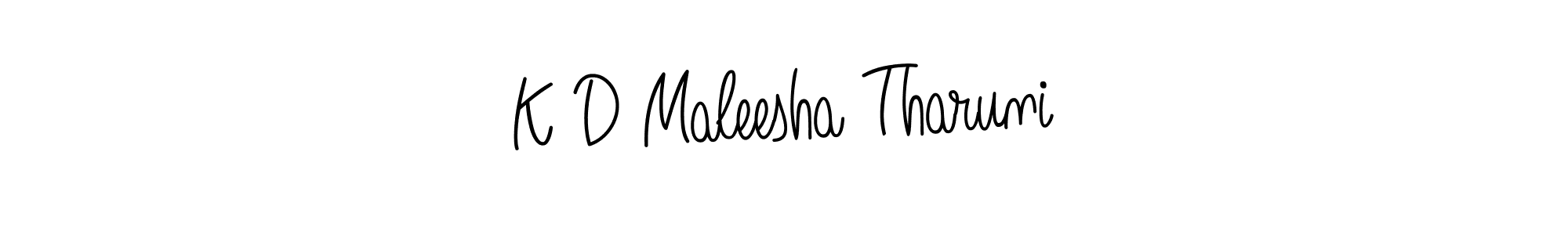 Angelique-Rose-font-FFP is a professional signature style that is perfect for those who want to add a touch of class to their signature. It is also a great choice for those who want to make their signature more unique. Get K D Maleesha Tharuni name to fancy signature for free. K D Maleesha Tharuni signature style 5 images and pictures png