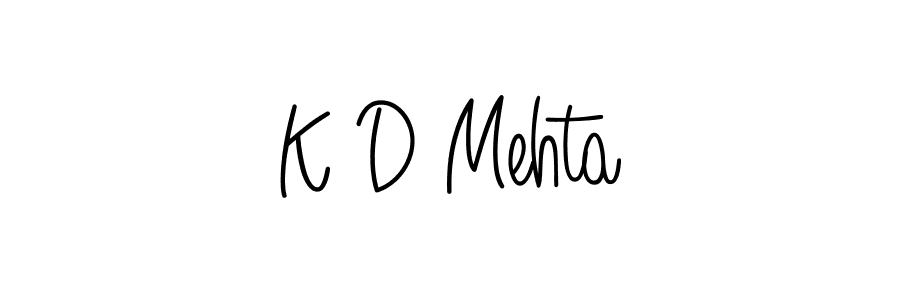 Use a signature maker to create a handwritten signature online. With this signature software, you can design (Angelique-Rose-font-FFP) your own signature for name K D Mehta. K D Mehta signature style 5 images and pictures png