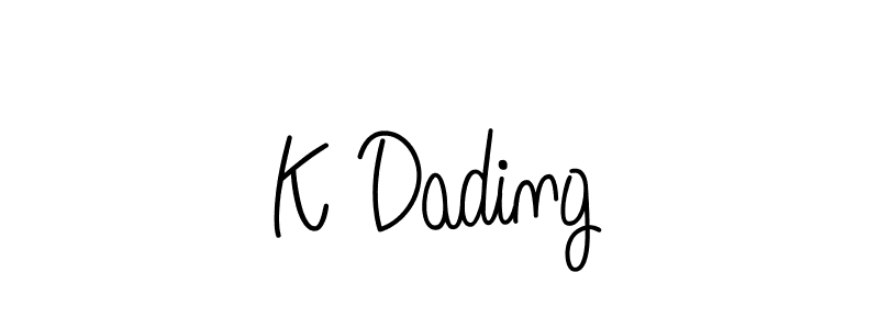 The best way (Angelique-Rose-font-FFP) to make a short signature is to pick only two or three words in your name. The name K Dading include a total of six letters. For converting this name. K Dading signature style 5 images and pictures png