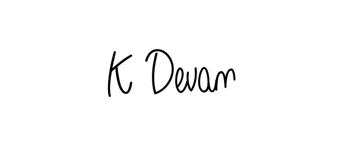 How to Draw K Devan signature style? Angelique-Rose-font-FFP is a latest design signature styles for name K Devan. K Devan signature style 5 images and pictures png
