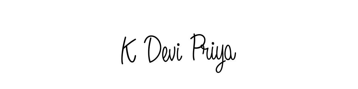 How to Draw K Devi Priya signature style? Angelique-Rose-font-FFP is a latest design signature styles for name K Devi Priya. K Devi Priya signature style 5 images and pictures png