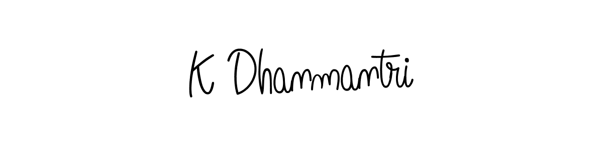 Use a signature maker to create a handwritten signature online. With this signature software, you can design (Angelique-Rose-font-FFP) your own signature for name K Dhanmantri. K Dhanmantri signature style 5 images and pictures png