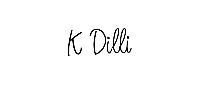 Once you've used our free online signature maker to create your best signature Angelique-Rose-font-FFP style, it's time to enjoy all of the benefits that K Dilli name signing documents. K Dilli signature style 5 images and pictures png