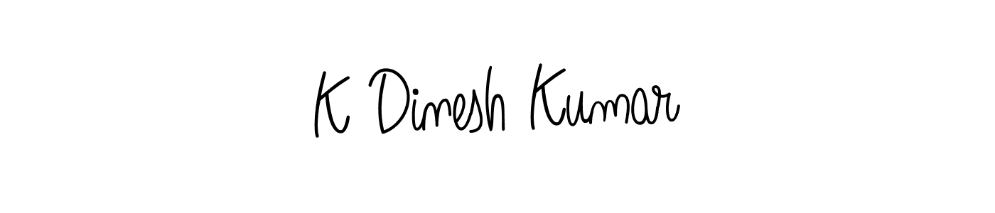 Create a beautiful signature design for name K Dinesh Kumar. With this signature (Angelique-Rose-font-FFP) fonts, you can make a handwritten signature for free. K Dinesh Kumar signature style 5 images and pictures png