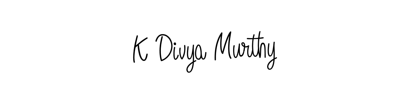 Make a short K Divya Murthy signature style. Manage your documents anywhere anytime using Angelique-Rose-font-FFP. Create and add eSignatures, submit forms, share and send files easily. K Divya Murthy signature style 5 images and pictures png