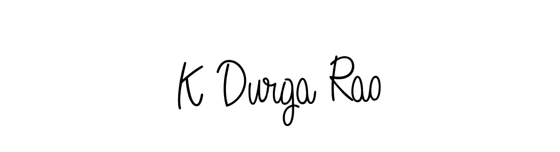 Create a beautiful signature design for name K Durga Rao. With this signature (Angelique-Rose-font-FFP) fonts, you can make a handwritten signature for free. K Durga Rao signature style 5 images and pictures png