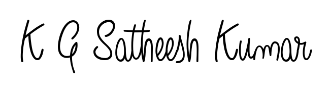 An effortless, minimalist signature concept for K G Satheesh Kumar using Angelique-Rose-font-FFP design. Clean lines that look great on any document. K G Satheesh Kumar signature style 5 images and pictures png