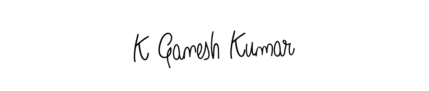 Make a beautiful signature design for name K Ganesh Kumar. With this signature (Angelique-Rose-font-FFP) style, you can create a handwritten signature for free. K Ganesh Kumar signature style 5 images and pictures png