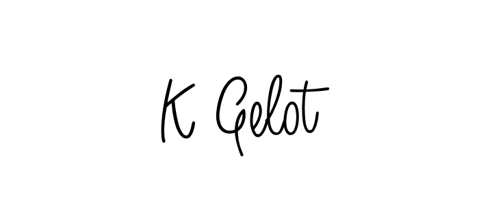 Make a beautiful signature design for name K Gelot. Use this online signature maker to create a handwritten signature for free. K Gelot signature style 5 images and pictures png