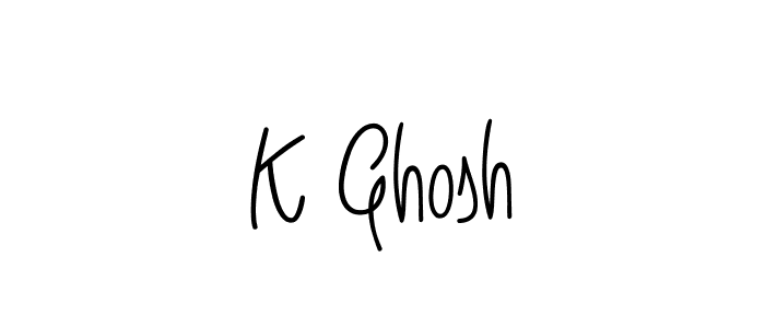 K Ghosh stylish signature style. Best Handwritten Sign (Angelique-Rose-font-FFP) for my name. Handwritten Signature Collection Ideas for my name K Ghosh. K Ghosh signature style 5 images and pictures png