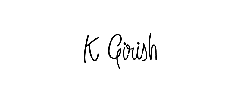 Similarly Angelique-Rose-font-FFP is the best handwritten signature design. Signature creator online .You can use it as an online autograph creator for name K Girish. K Girish signature style 5 images and pictures png