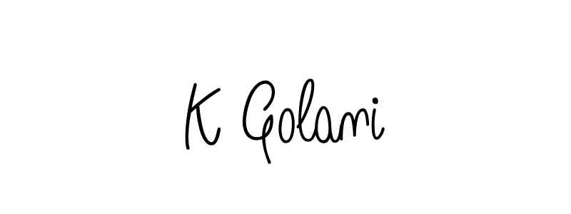 It looks lik you need a new signature style for name K Golani. Design unique handwritten (Angelique-Rose-font-FFP) signature with our free signature maker in just a few clicks. K Golani signature style 5 images and pictures png