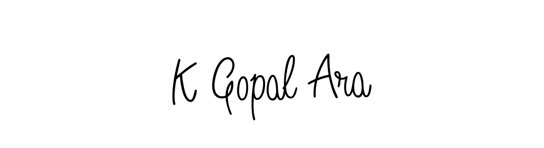 Make a beautiful signature design for name K Gopal Ara. Use this online signature maker to create a handwritten signature for free. K Gopal Ara signature style 5 images and pictures png
