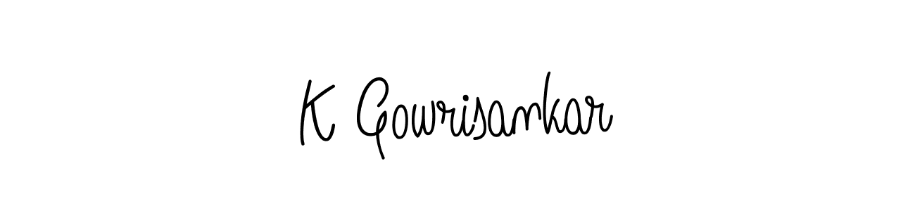 K Gowrisankar stylish signature style. Best Handwritten Sign (Angelique-Rose-font-FFP) for my name. Handwritten Signature Collection Ideas for my name K Gowrisankar. K Gowrisankar signature style 5 images and pictures png