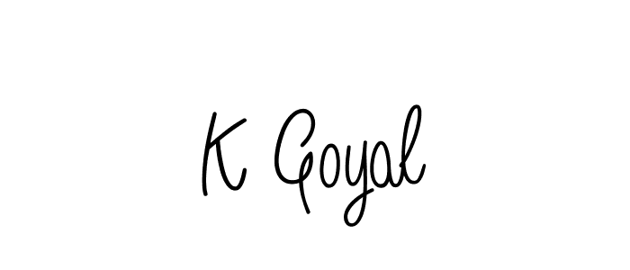 How to Draw K Goyal signature style? Angelique-Rose-font-FFP is a latest design signature styles for name K Goyal. K Goyal signature style 5 images and pictures png