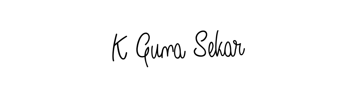 It looks lik you need a new signature style for name K Guna Sekar. Design unique handwritten (Angelique-Rose-font-FFP) signature with our free signature maker in just a few clicks. K Guna Sekar signature style 5 images and pictures png